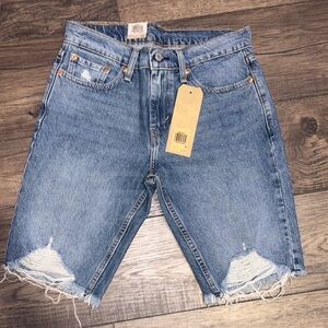 Levi's Distressed Blue Jean Shorts